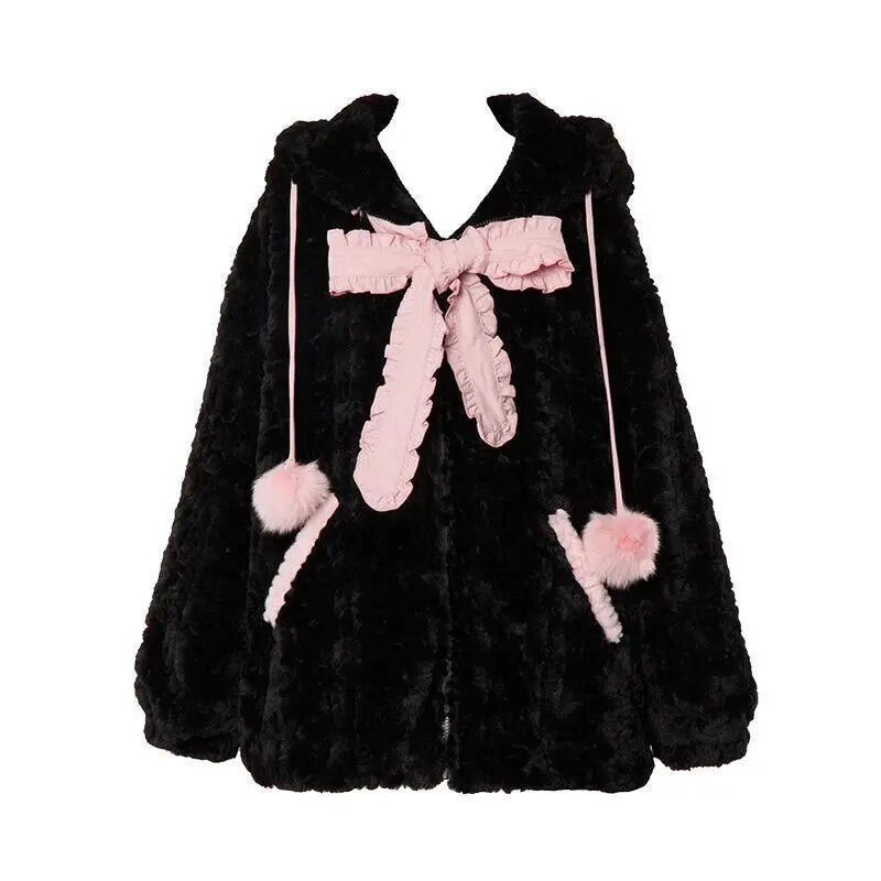 Harajuku Goth Coat with Cat Ears
