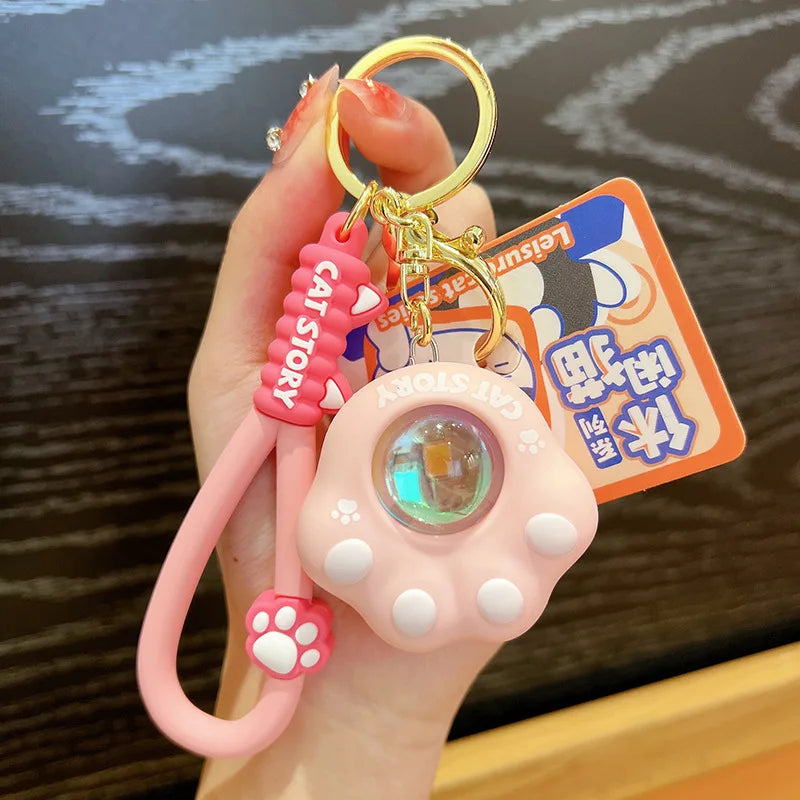 Cat Paw Flashlight Keychain