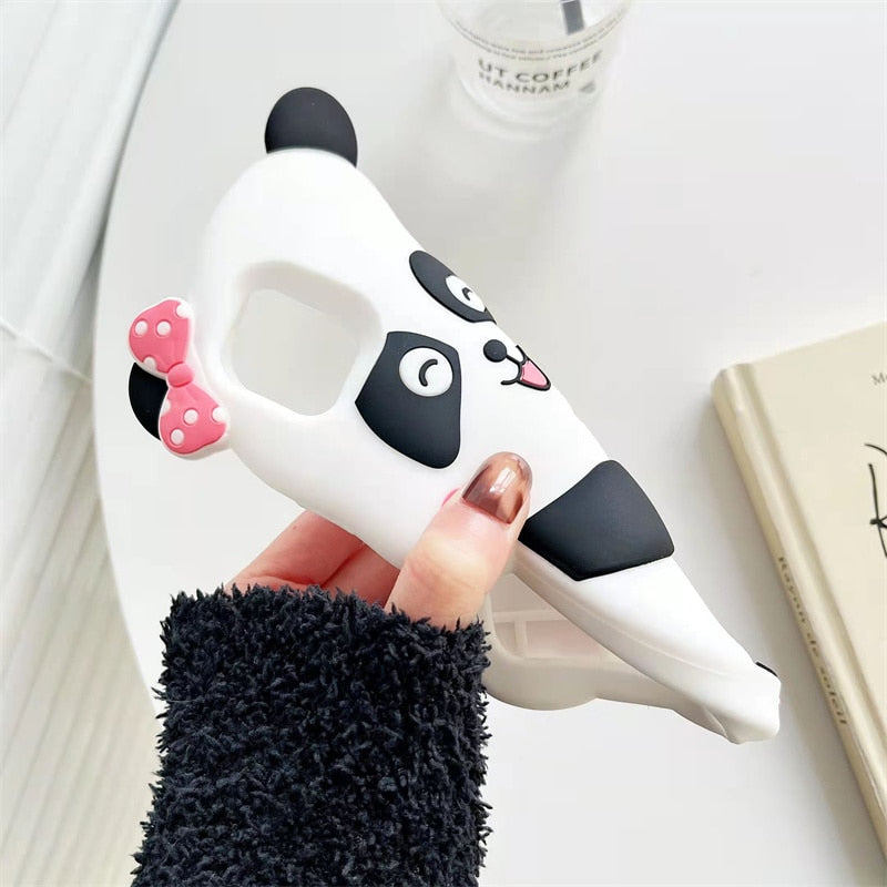 Cartoon Panda 3D iPhone Case