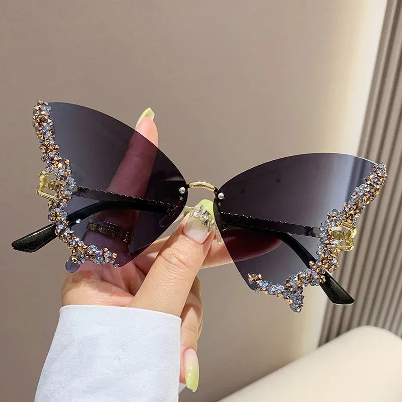 Cute Luxury Rimless Sunglasses