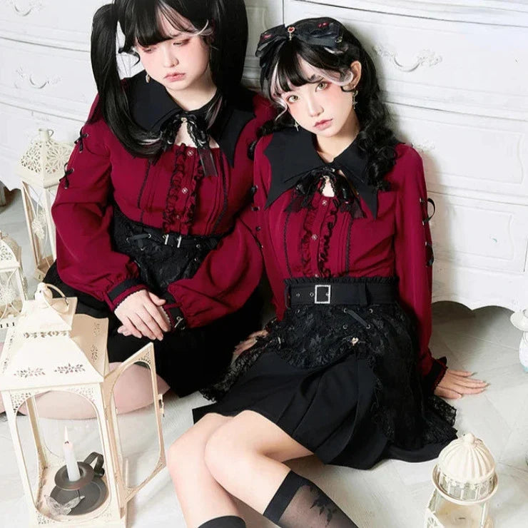 Gothic Lolita Outfit - Shirt & Skirt