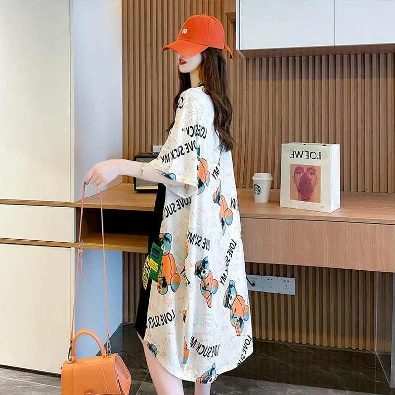 Korean Casual T-Shirt Dress