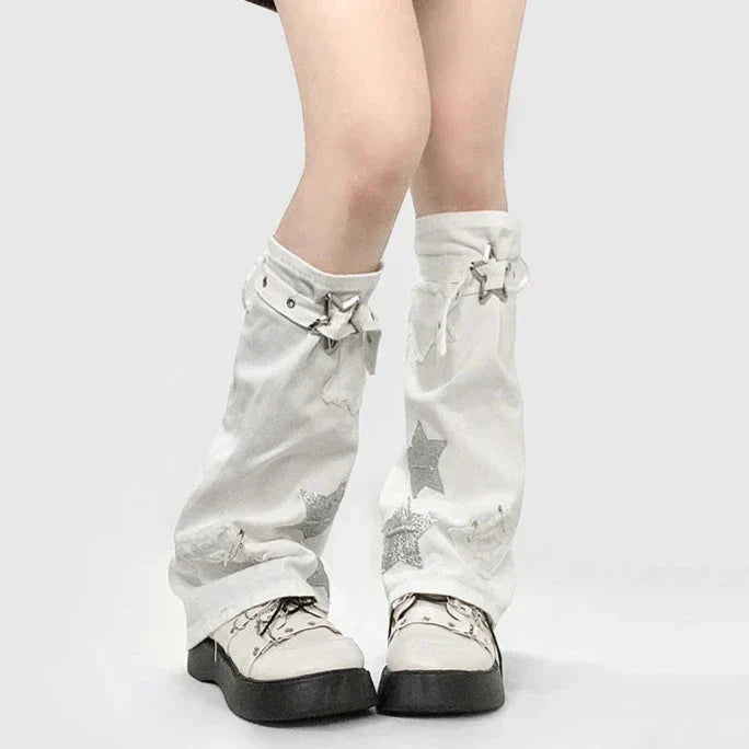 Y2K Star Glitter Leg Warmers