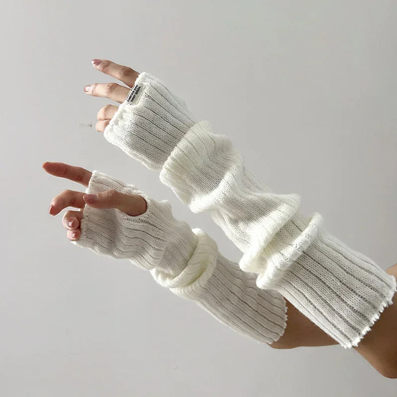 Y2K Knitted Arm Warmers
