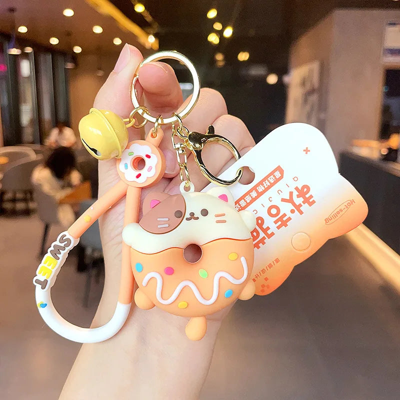 Cartoon Donut Animal Keychain