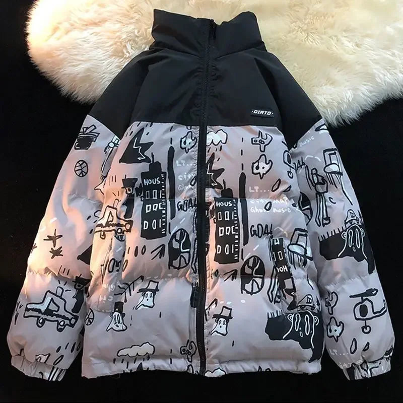 Y2K Graffiti Winter Jacket