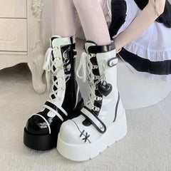 Pastel Gothic Platform Boots