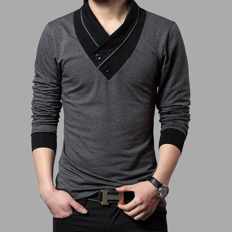 Henry - Patchwork V Neck Top