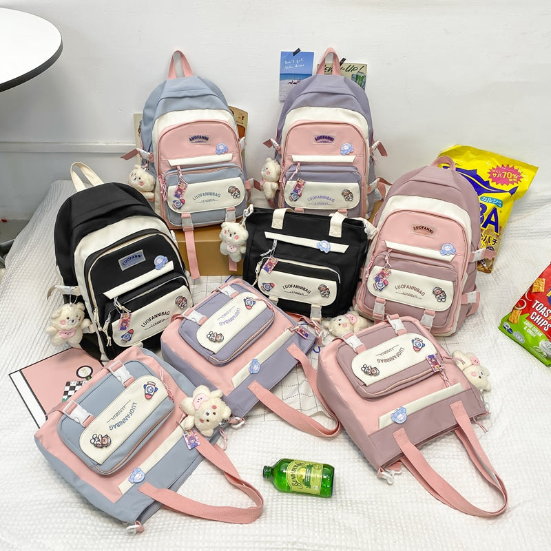 Japanese School Aesthetic Backpack & Bag Set