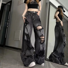 Vintage Grunge Ripped Jeans