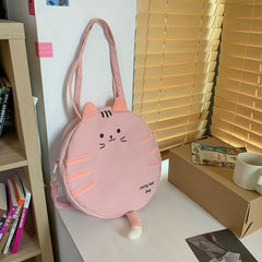 Kawaii Cat Circle Handbag