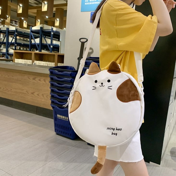 Kawaii Cat Circle Handbag