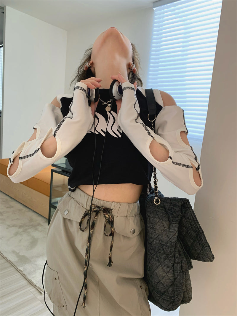 Off Shoulder Y2K Crop Top