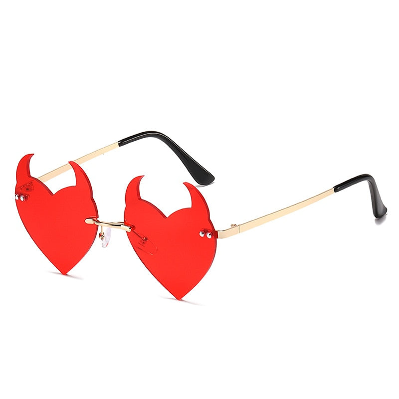 Devil Heart Shaped Glasses