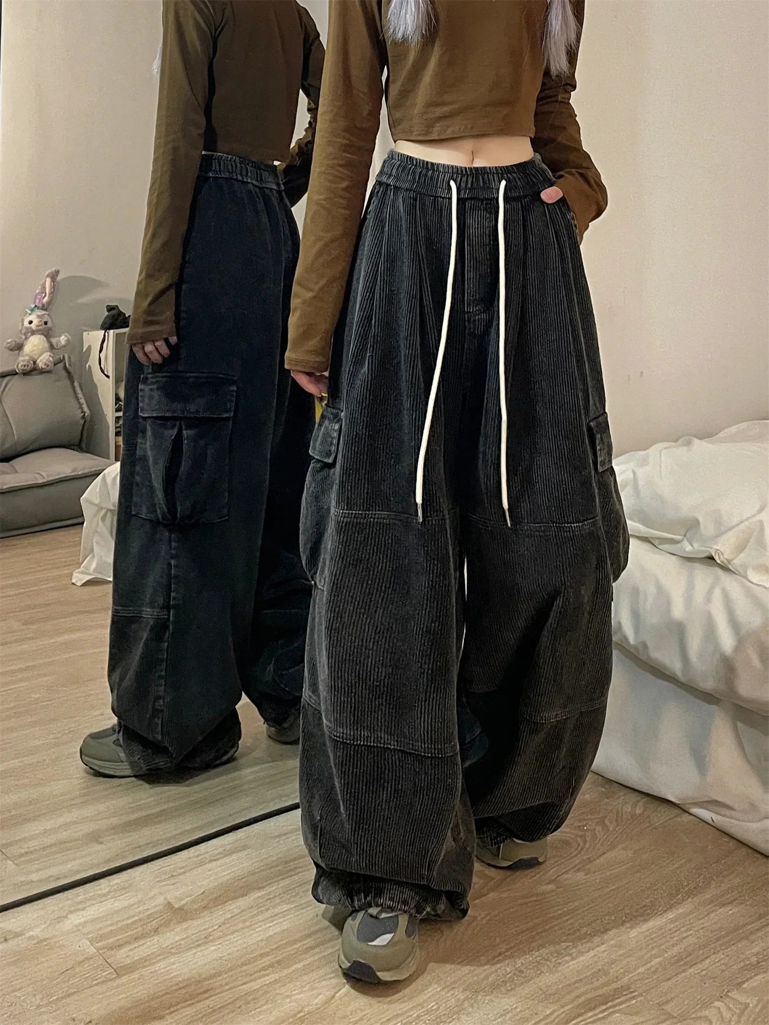 Retro Wide Corduroy Pants