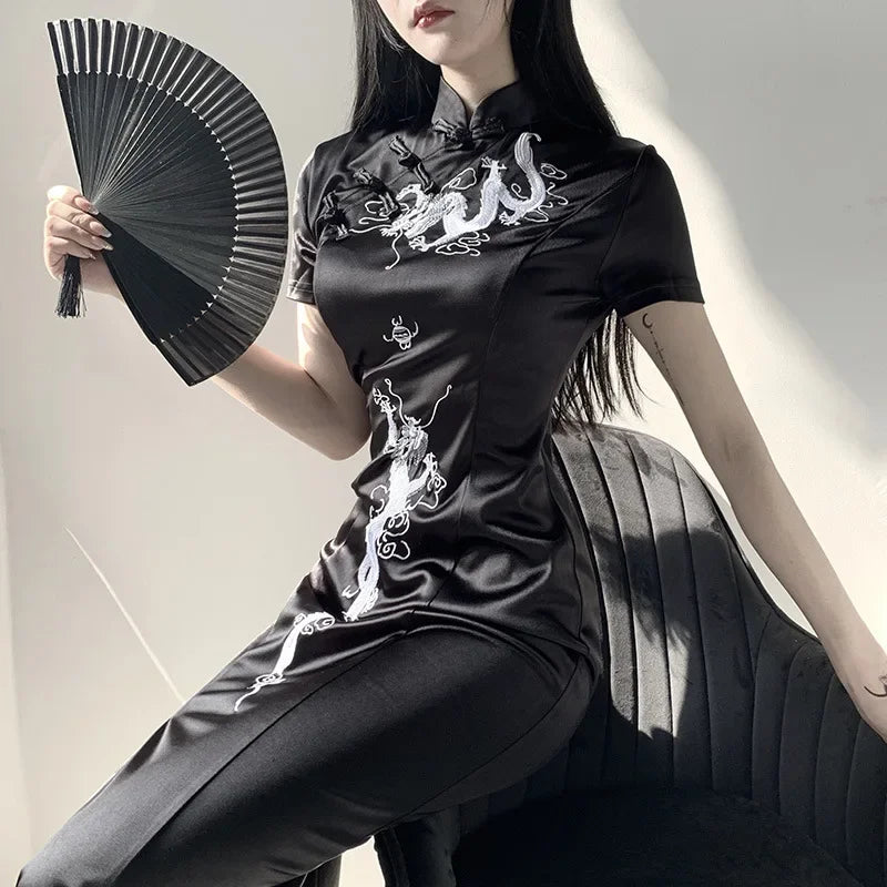 Gothic Retro Cheongsam Dress