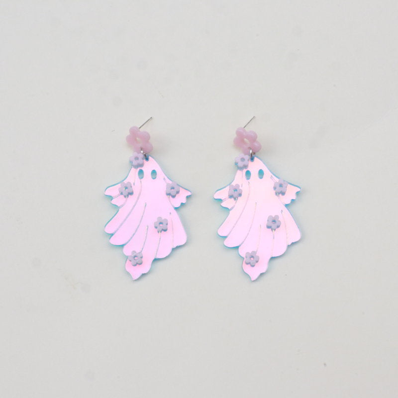 Kawaii Ghost Transparent Earrings
