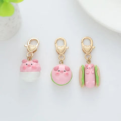 Cute Cartoon Pig Keychain