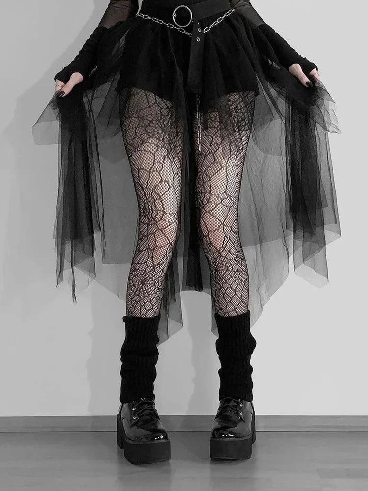 Harajuku Gothic Mesh Skirt