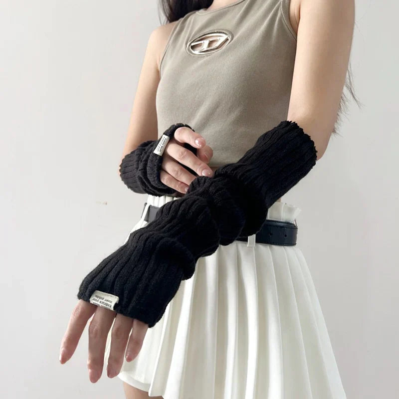 Y2K Knitted Arm Warmers