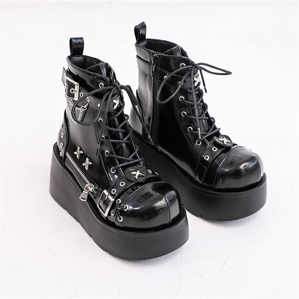 Gothic Platform Ankle Boots