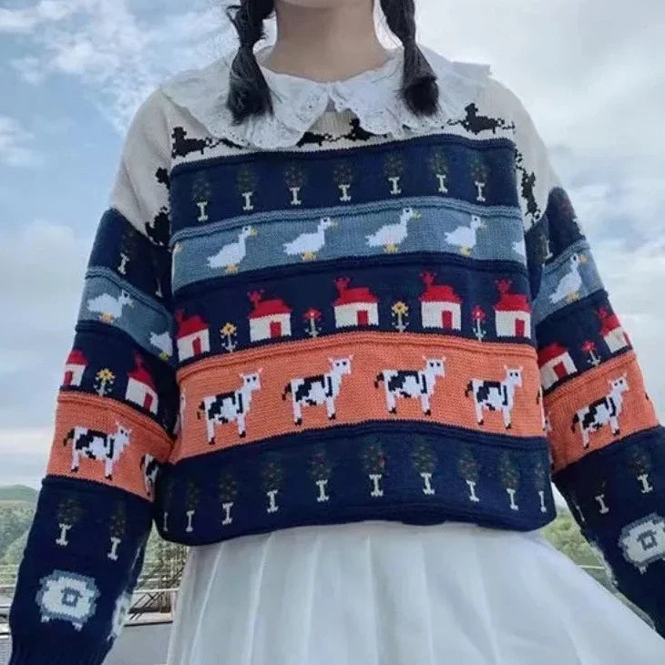 Vintage Kawaii Oversized Sweater