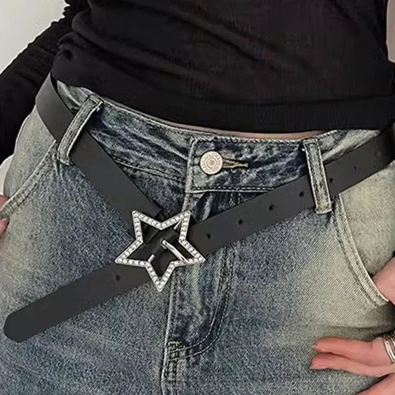Y2K Sparkling Star Buckle Belt