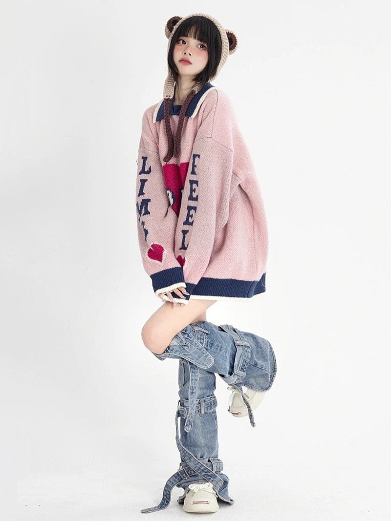 Retro Denim Leg Warmers