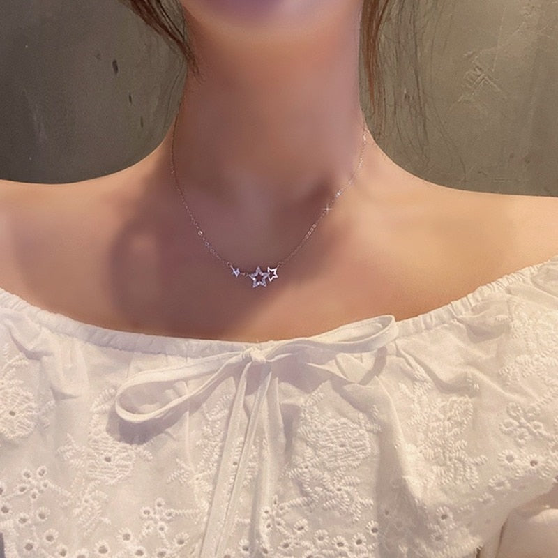 Silver Star Pendant Necklace