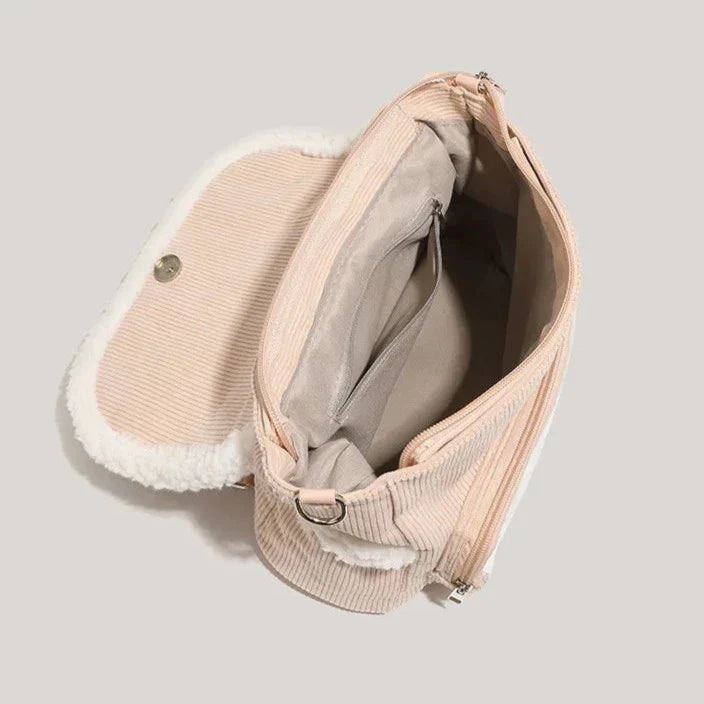Cute Corduroy Messenger Bag