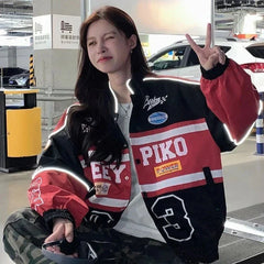 Y2K Oversized Racer Jacket