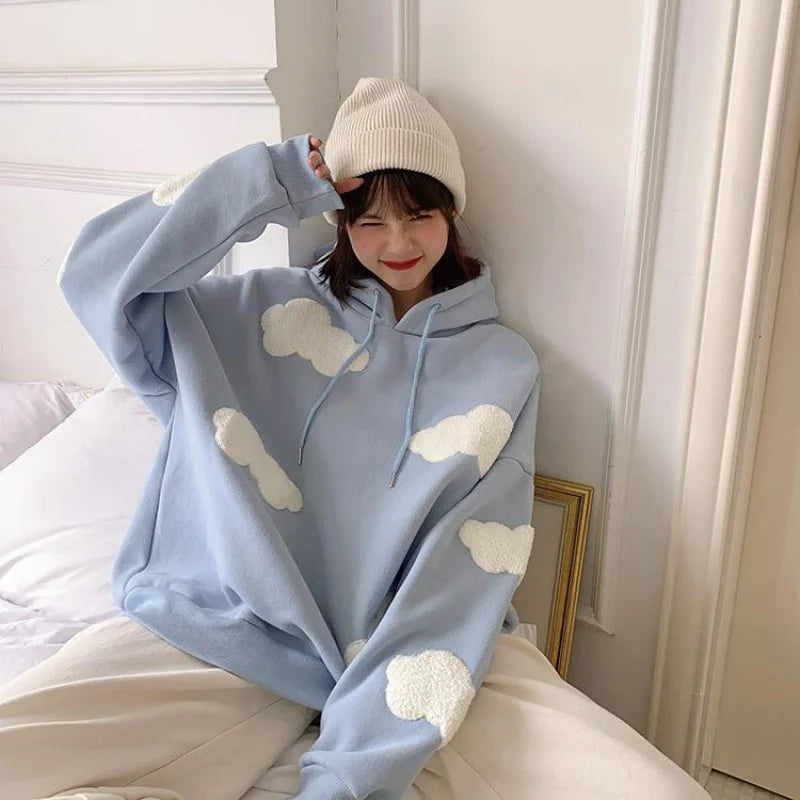 Blue Cloud Fleece Hoodie