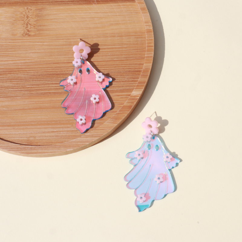 Kawaii Ghost Transparent Earrings