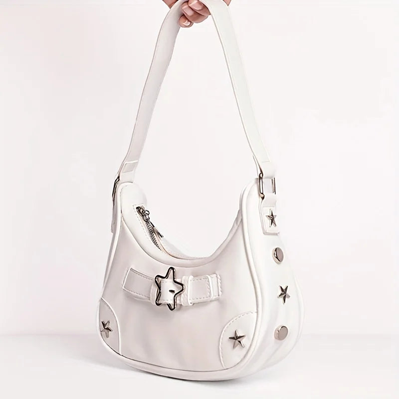 Leather Y2K Star Shoulder Bag