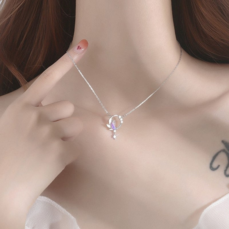 Crystal Moon Star Necklace
