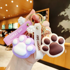 Kawaii Cat Paw Keychain