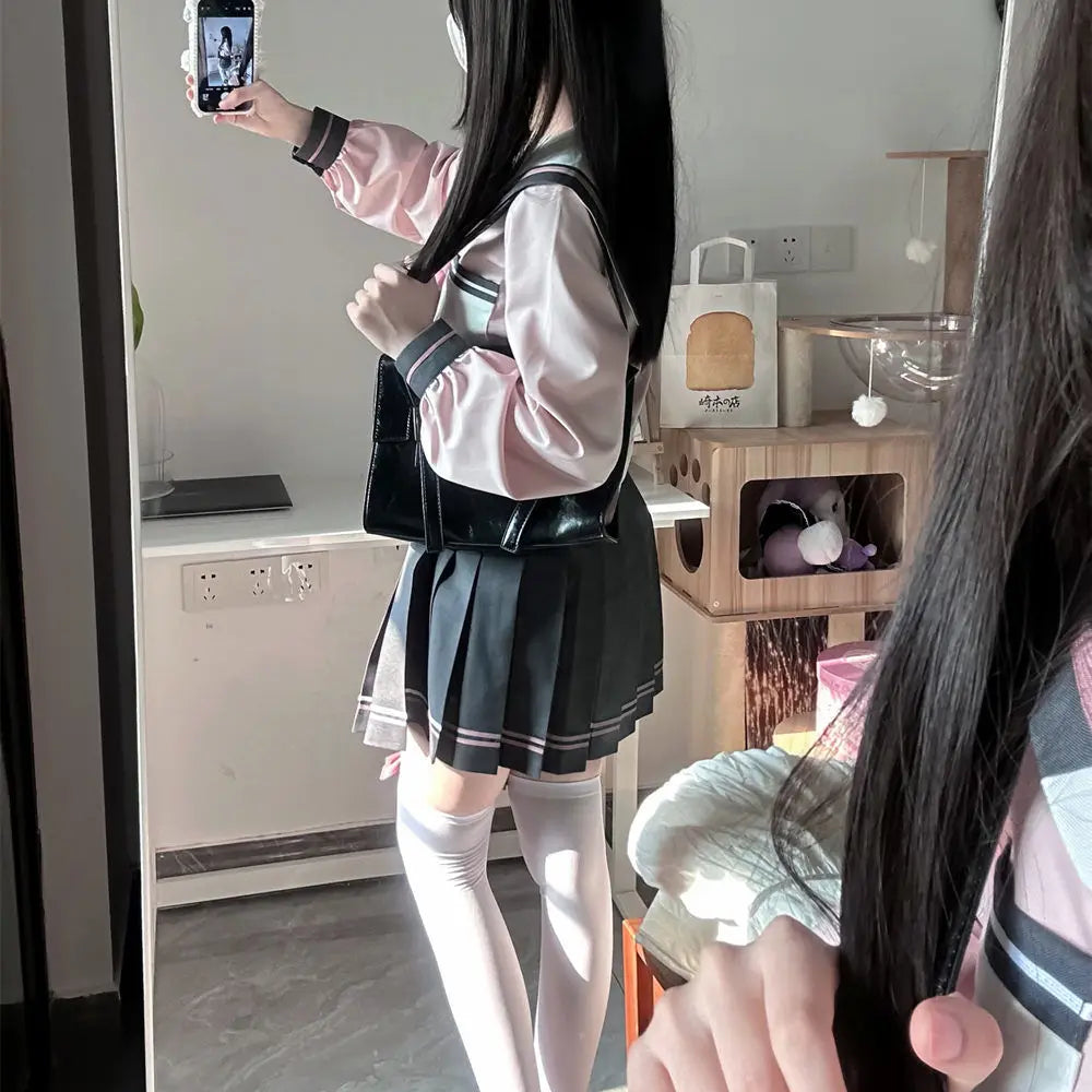 Kawaii Sailor Outfit Set - Shirt & Skirt