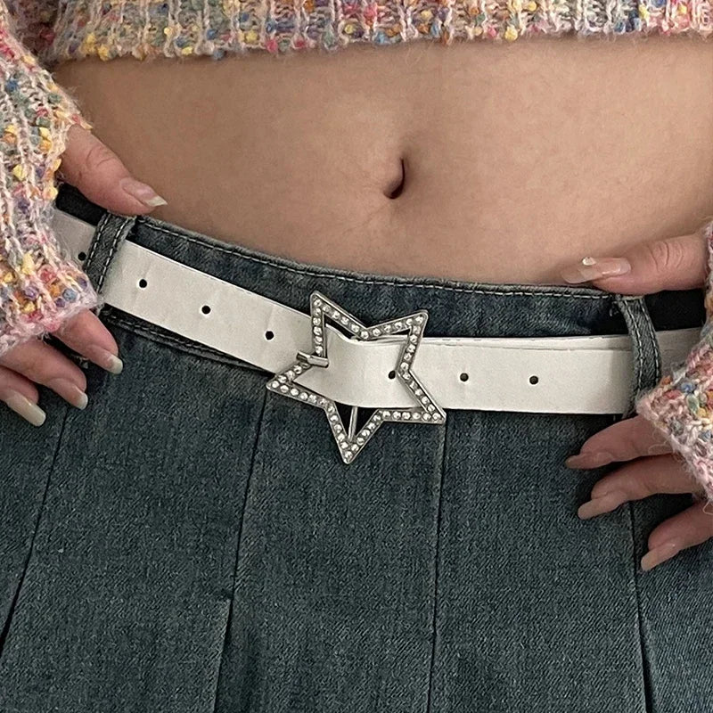 Y2K Sparkling Star Buckle Belt