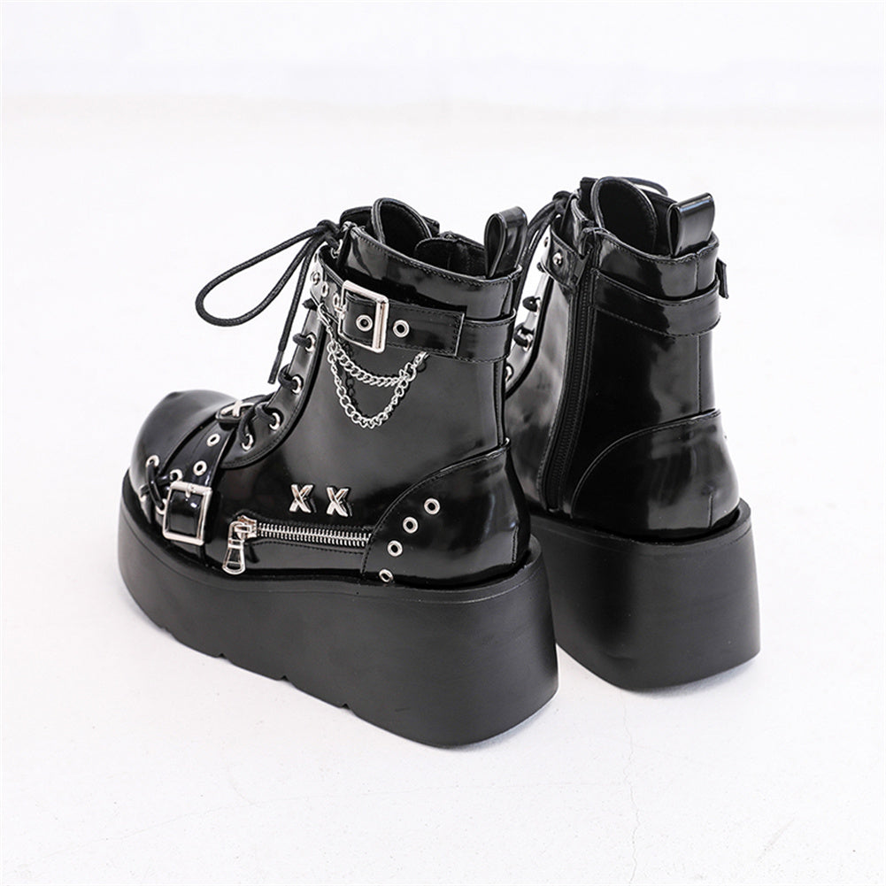 Gothic Platform Ankle Boots