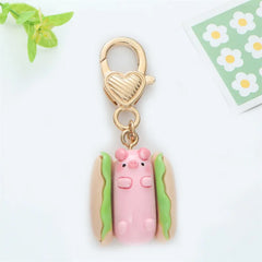 Cute Cartoon Pig Keychain