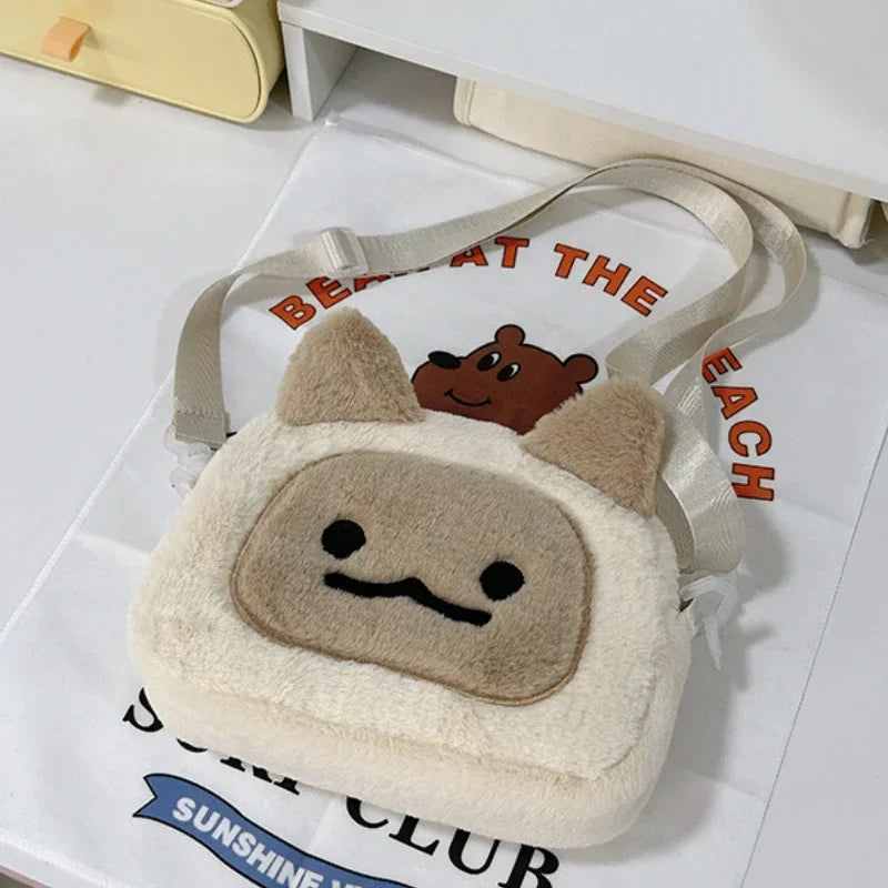 Kawaii Plush Cat Shoulder Bag