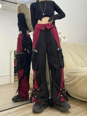 Casual Cross Ribbon Cargo Pants