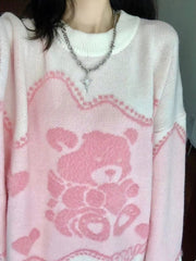 Kawaii Pink Bear Sweater