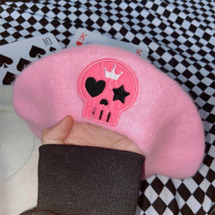 Harajuku Y2K Pink Heart Beret