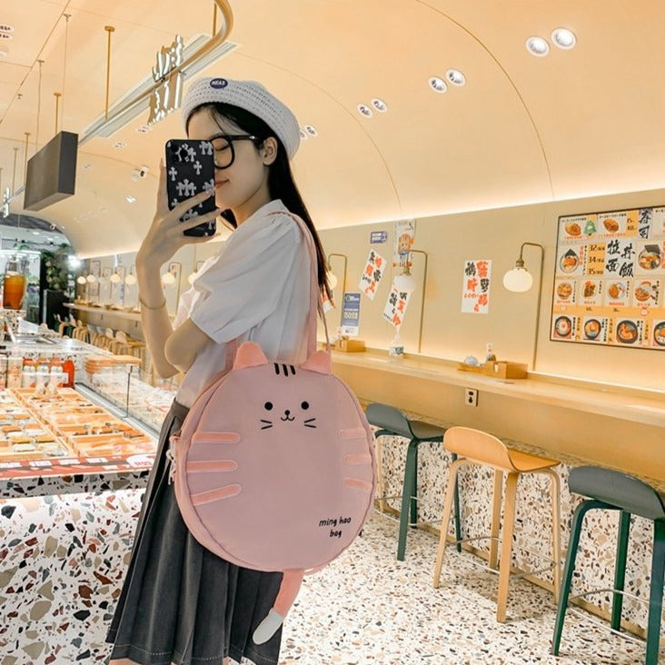 Kawaii Cat Circle Handbag
