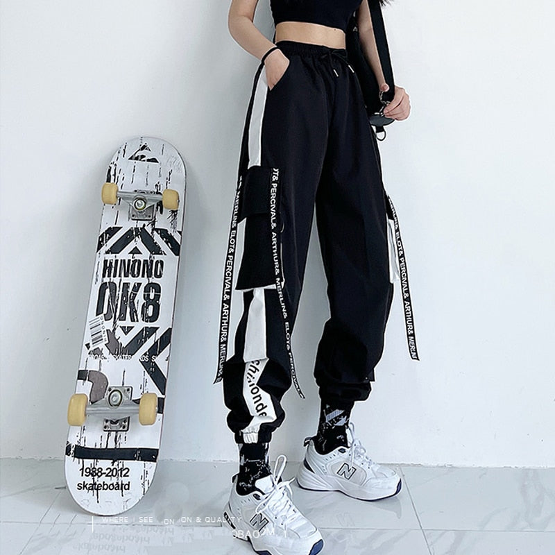 High Waist Techwear Cargo Pants