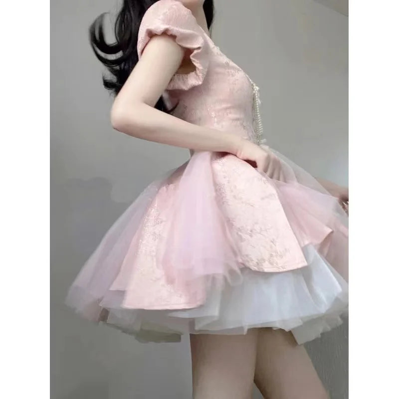Kawaii Puff Short Evening Dress