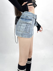 Y2K Denim Skirt Shorts