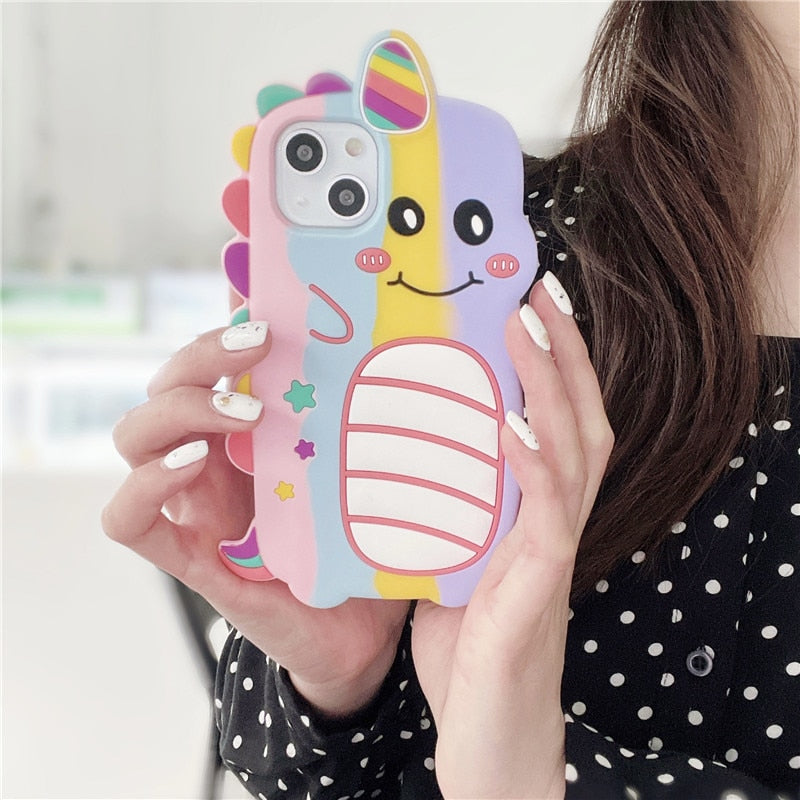 Cartoon Unicorn 3D iPhone Case