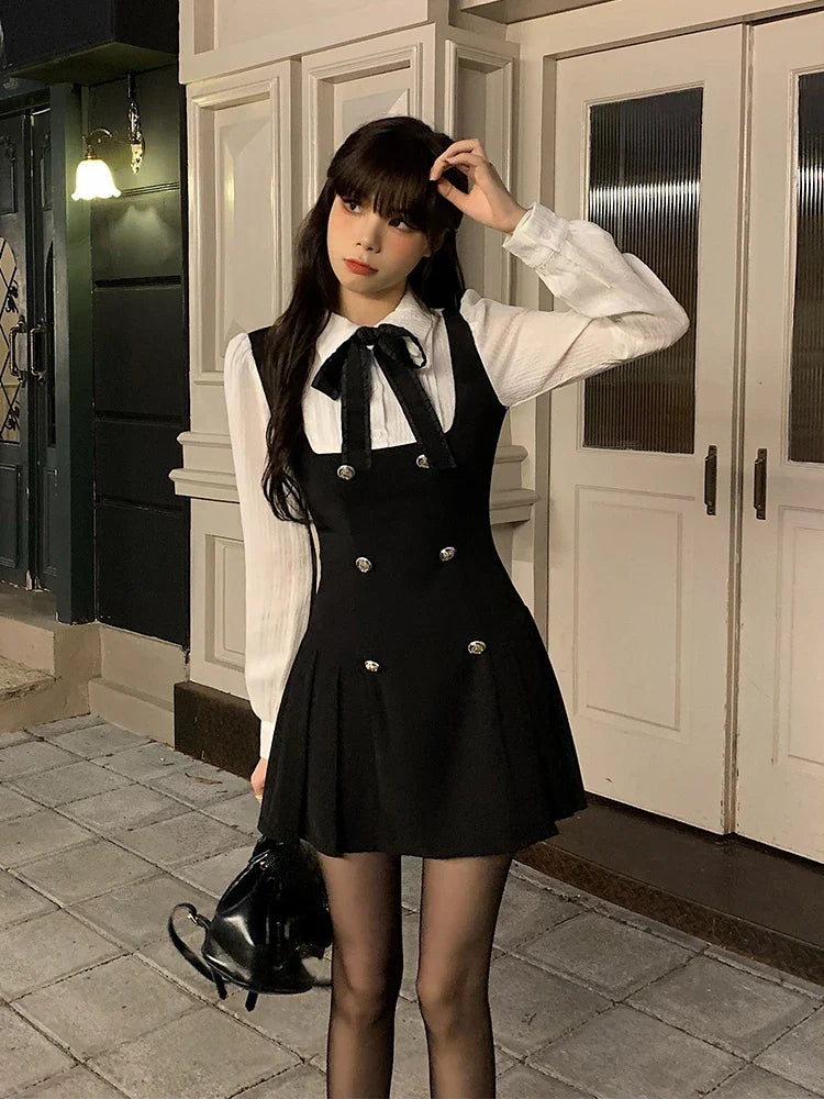 Korean Elegant Short Dress